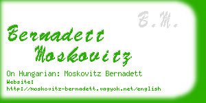 bernadett moskovitz business card